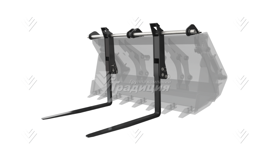 Вилы откидные паллетные Impulse PF2000 на ковш Komatsu WB93/97 картинка