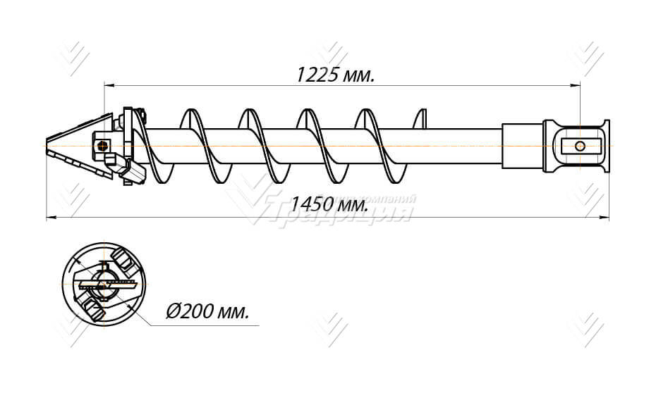 Шнекобур Impulse ШБЛА-S5 (кат.1-4) D-200 картинка 639143