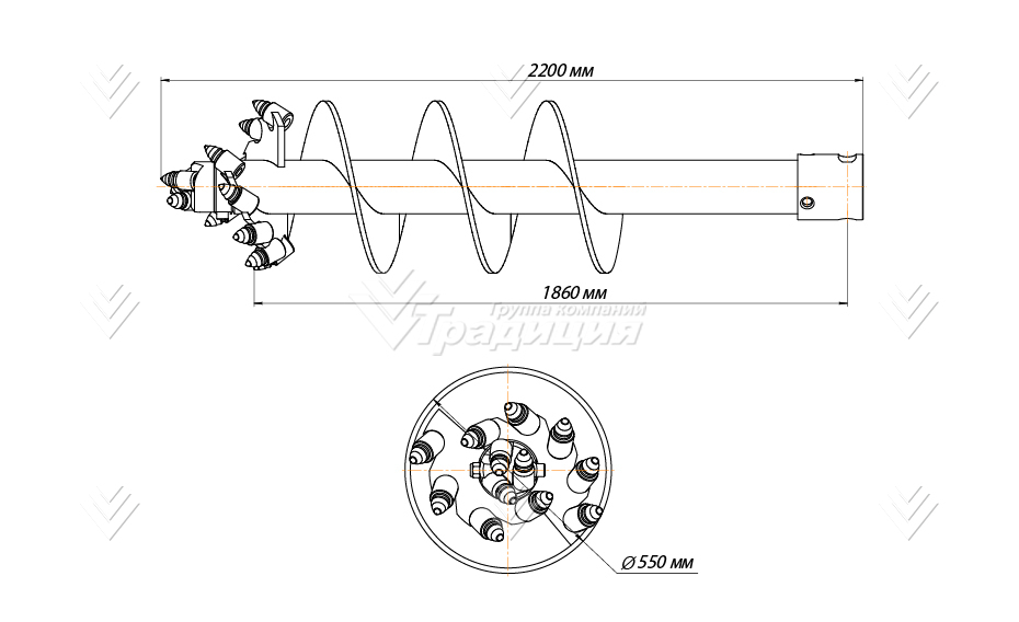 Шнекобур Impulse ШБКС-PR (кат.4-6) D-550 картинка 635862