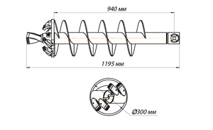 Шнекобур (л) Delta SA4 (кат.I-II), D-300