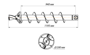 Шнекобур (л) Delta SA4 (кат.I-II), D-200