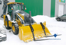 Вилы откидные паллетные Impulse PF2000 на ковш John Deere 325J/315SK/325SK