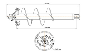 Шнекобур Impulse ШБКС-S6 (кат.3-6) D-450