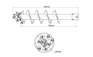 Шнекобур Impulse ШБКС-PR (кат.4-6) D-450